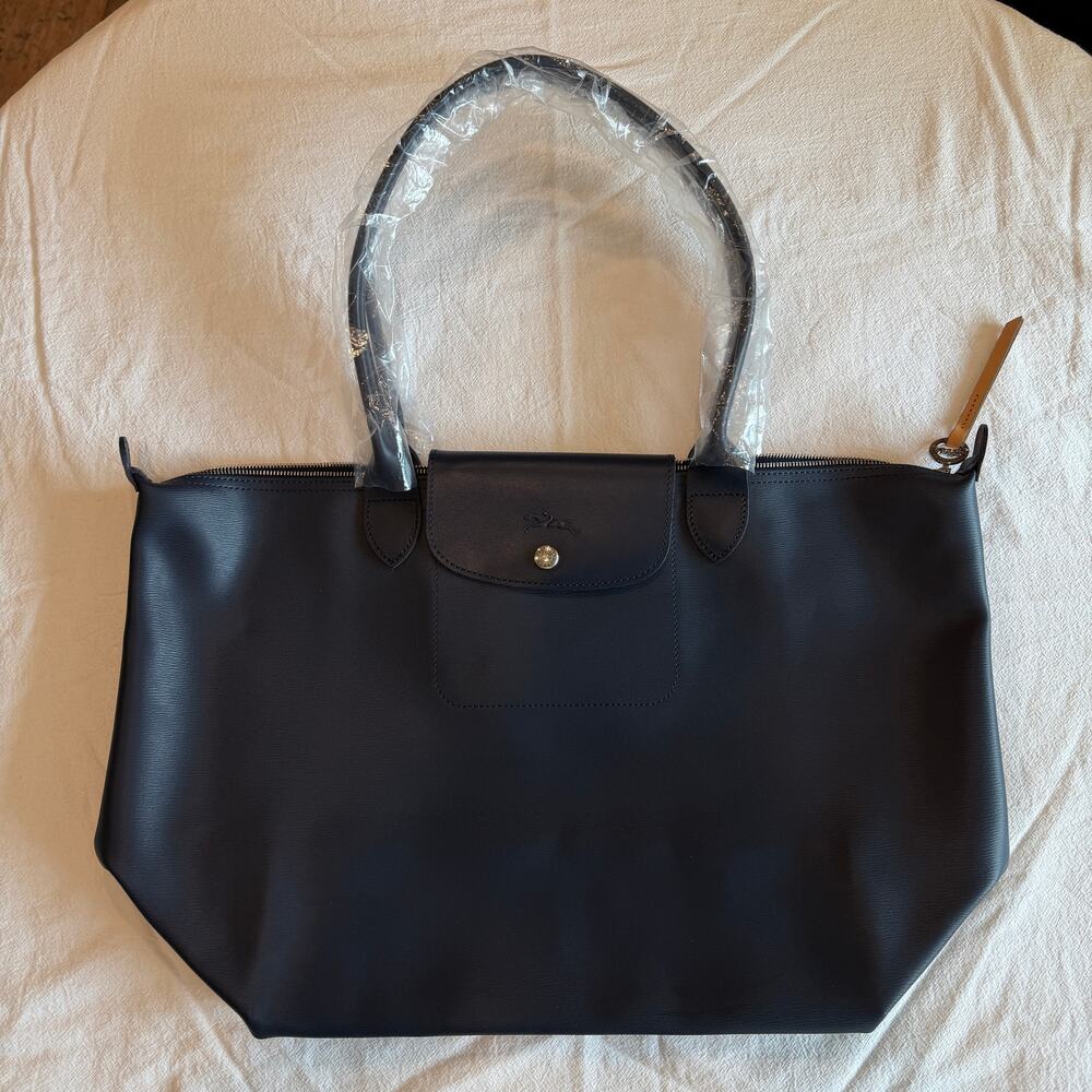 Authentic RARE Longchamp City Le Pliage Large Coated City Shoulder Tote